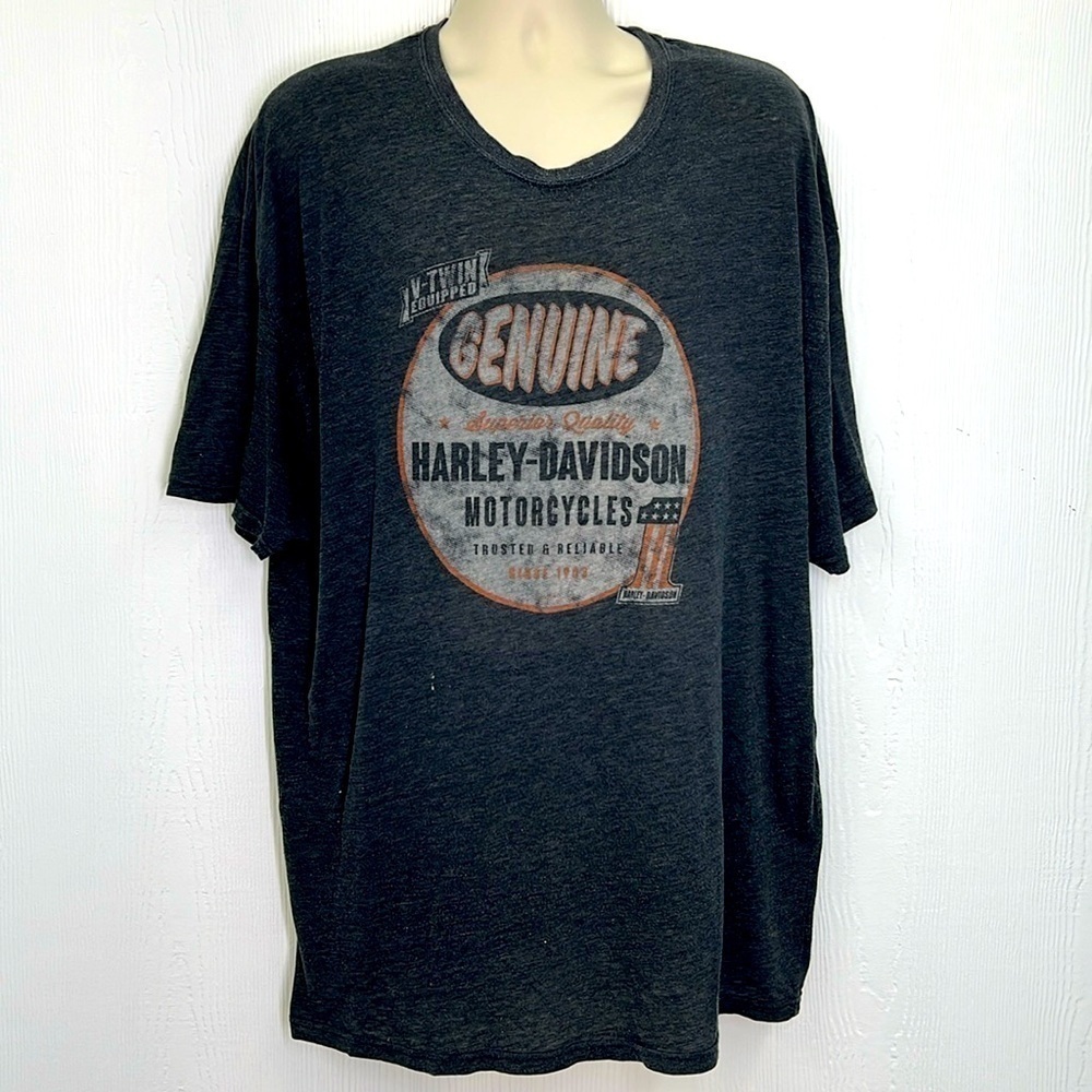 Harley Davidson - Vintage Gray Harley Emblem State College PA Graphic T XXL